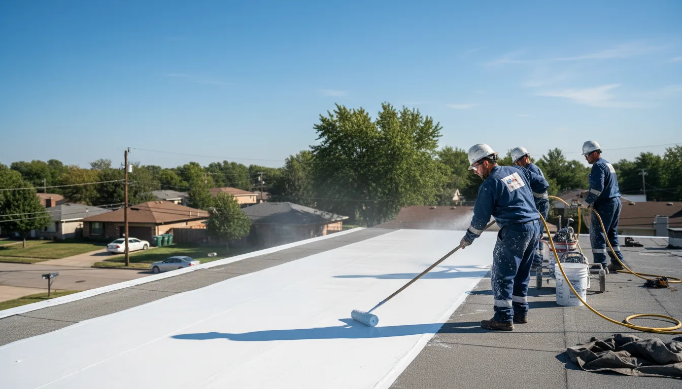 Commercial roof coating in Alden, MI near me